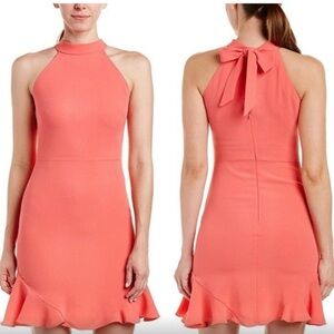 Shoshanna Coral Halter Mini Dress